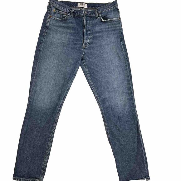 Agolde Nico High Rise Slim Jeans Womens Size 30 Button Fly Ankle - Picture 1 of 8